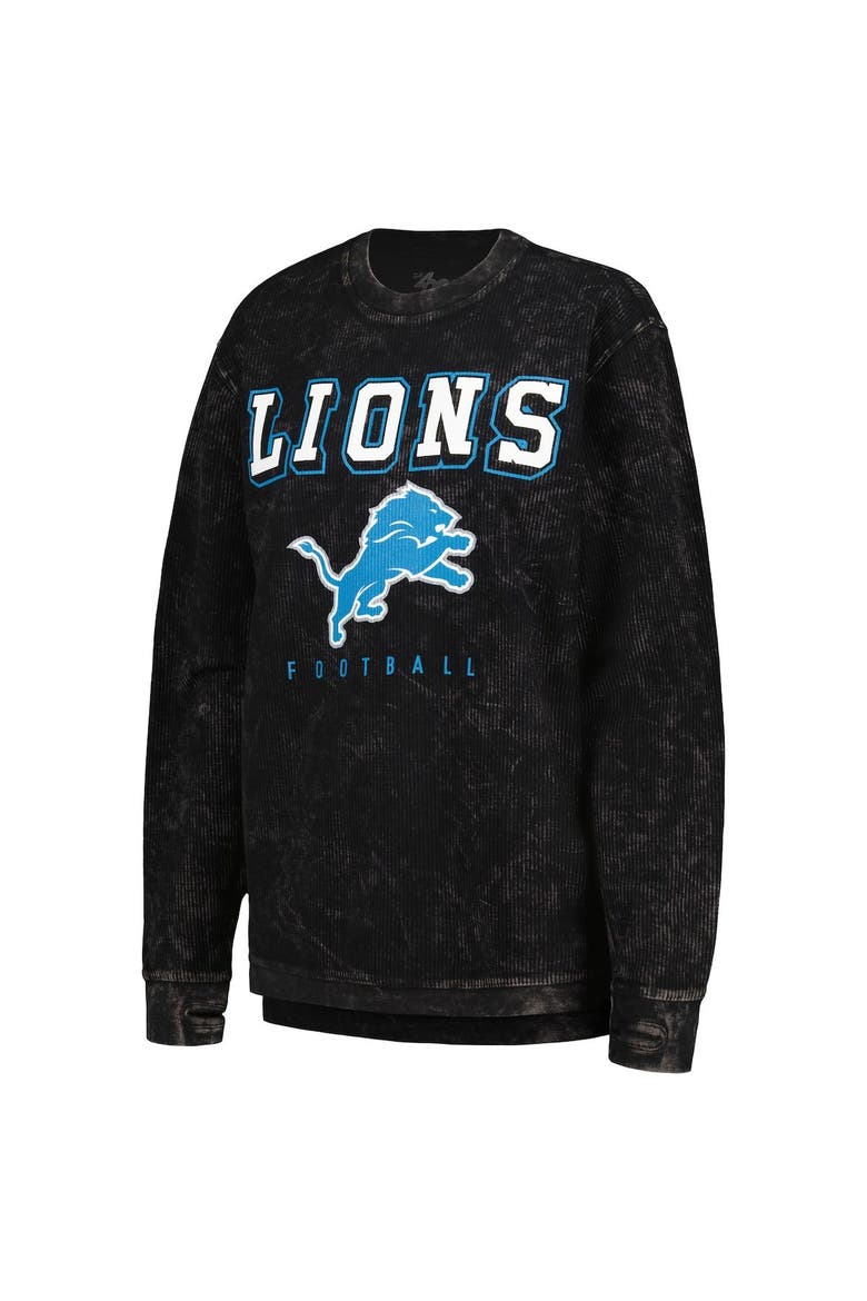 Women's G-III 4Her by Carl Banks Black Detroit Lions Comfy Cord Pullover Sweatshirt, Alternate, color, Black