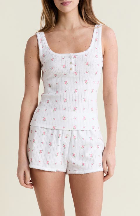 Katell Pointelle Cotton Pajama Tank
