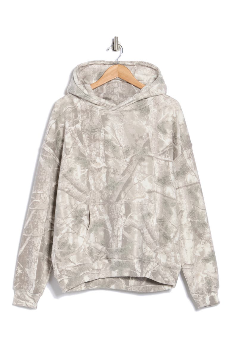 Relaxed Fit Camo Hoodie, Alternate, color, LIGHT GREY CAMO