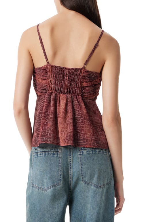 Robert Rodriguez Vickie Shirred Camisole In Brown