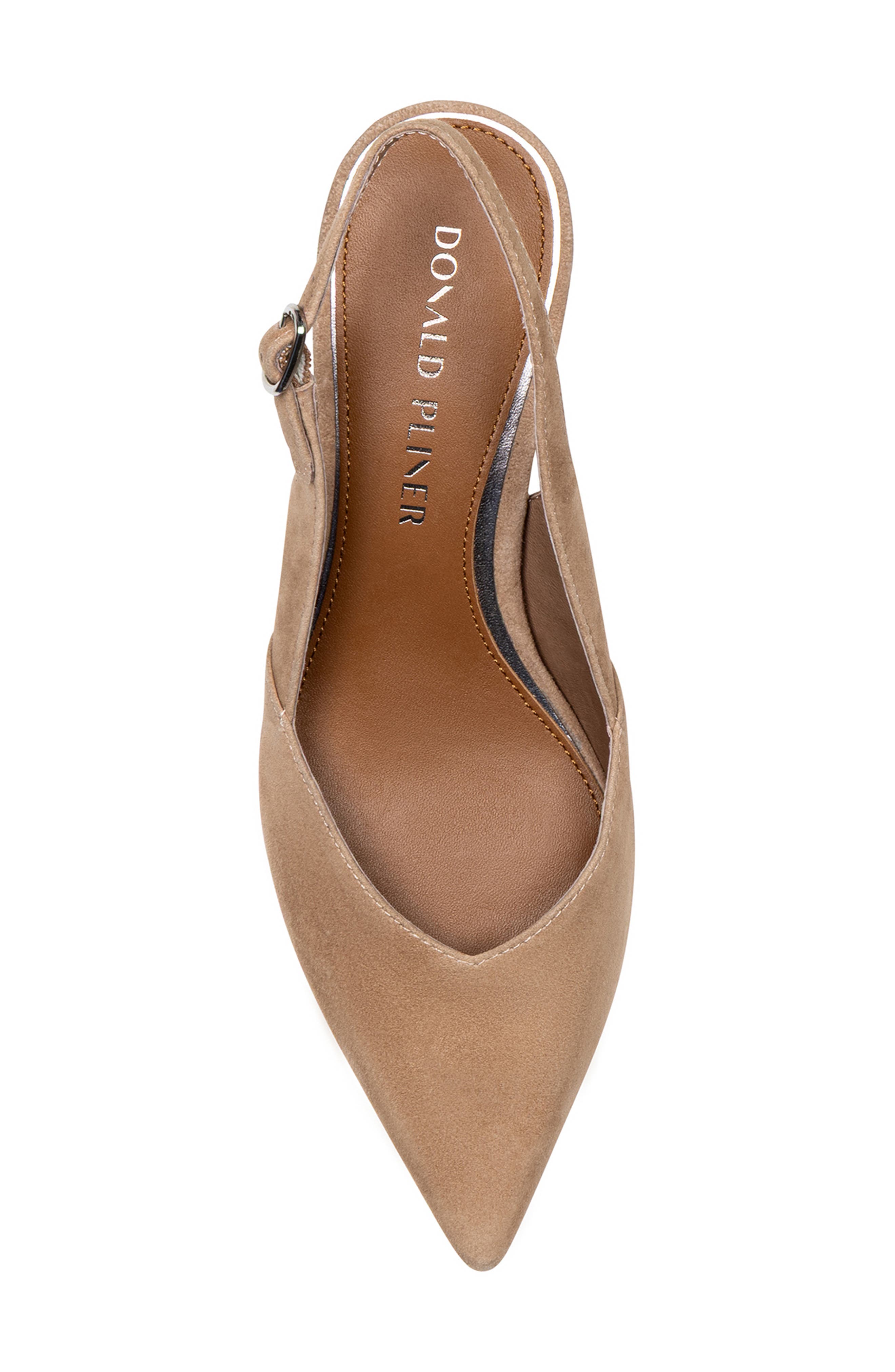 Donald Pliner Pointed Toe Slingback Pump, Alternate, color, Tobacco