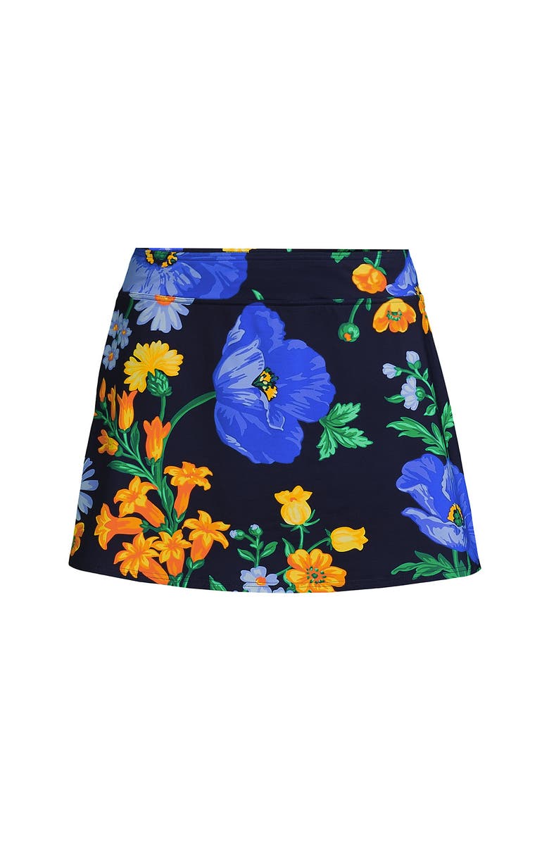 Lands' End Tummy Control Skirt Swim Bottoms, Alternate, color, Navy/Exploded Poppy Floral