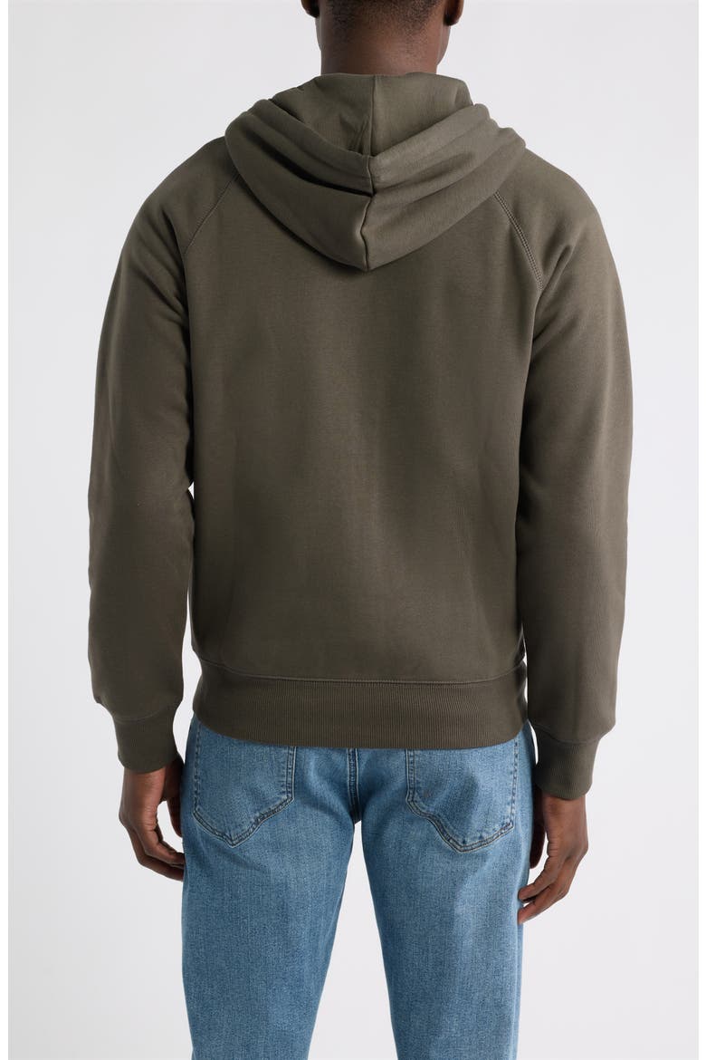 Chase Cotton Blend Zip-Up Hoodie, Alternate, color, SHUNGITE / GOLD