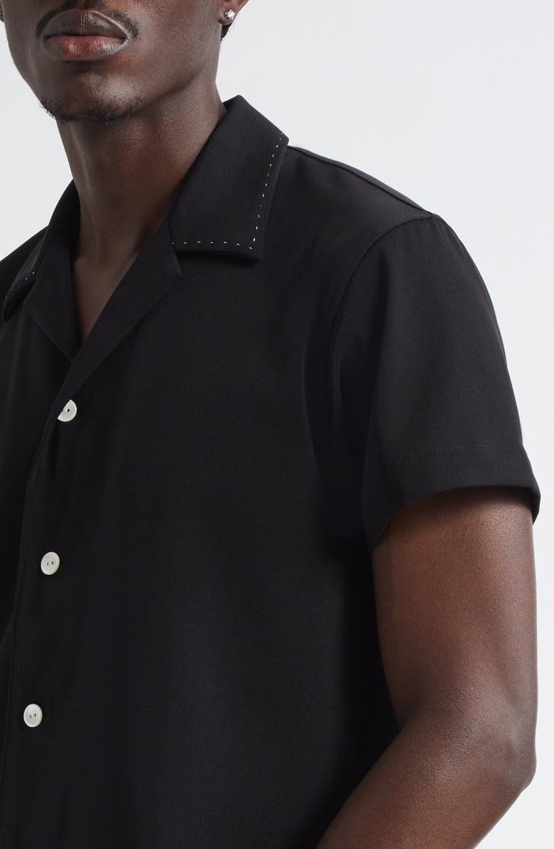 Second Layer Avenue Camp Shirt, Alternate, color, Black 0015