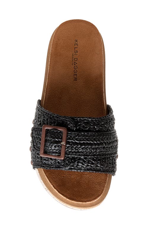 Kelsi Dagger Brooklyn Paulie Platform Slide Sandal In Black