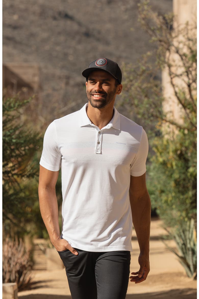 Gulf Side Stripe Polo, Alternate, color, WHITE