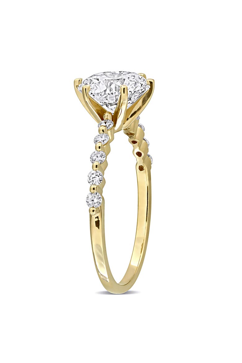 2-1/4 CTW Lab Grown Diamond Engagement Ring 14k, Alternate, color, Yellow Gold