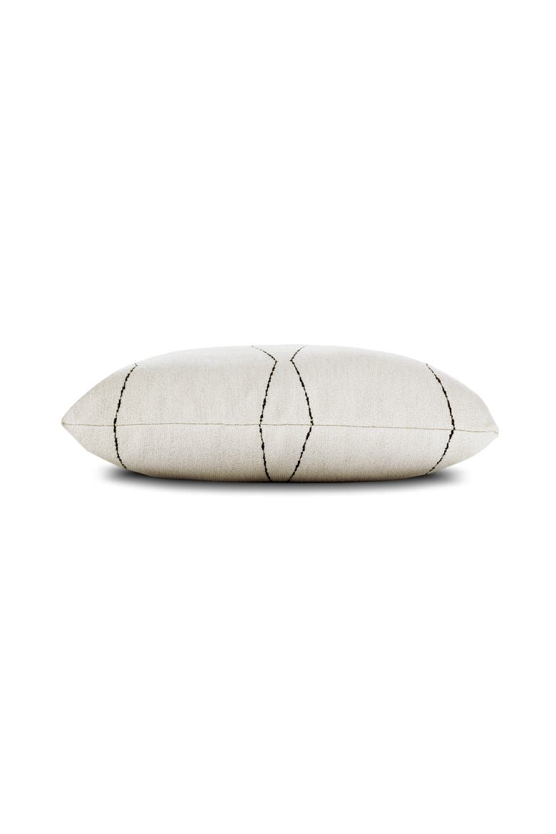 Oblique Ebony Textured Indoor & Outdoor Woven Accent Pillow, Alternate, color, Ebony