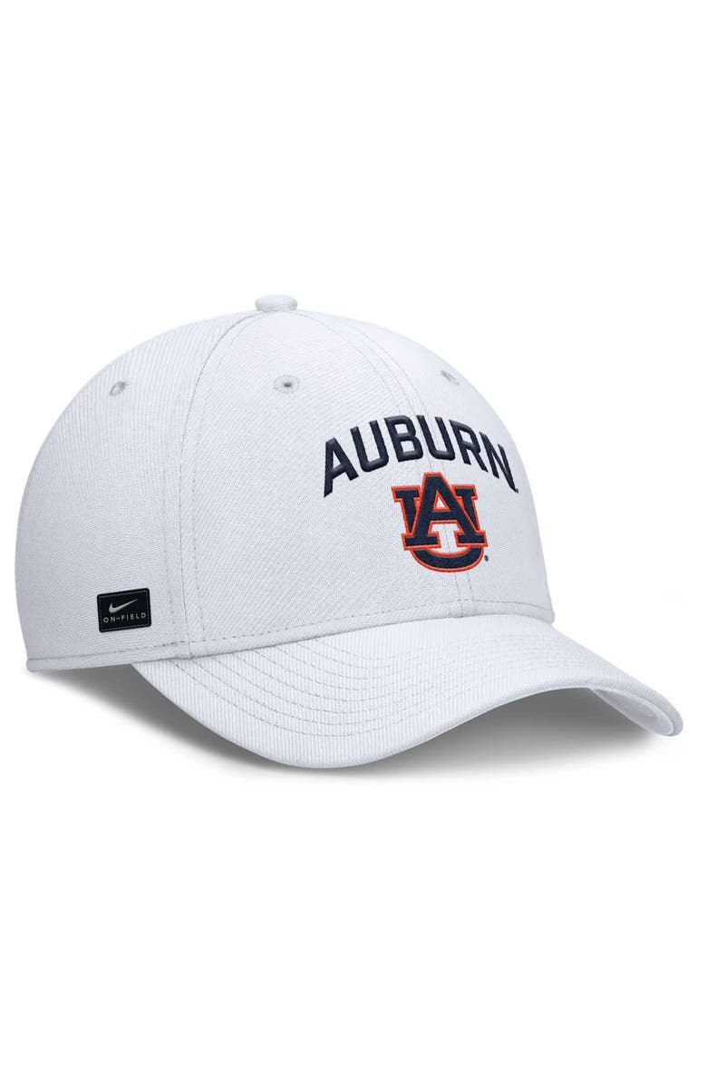 Nike Men's Nike White Auburn Tigers 2025 On-Field Rise Dri-FIT Flex Hat, Alternate, color, 