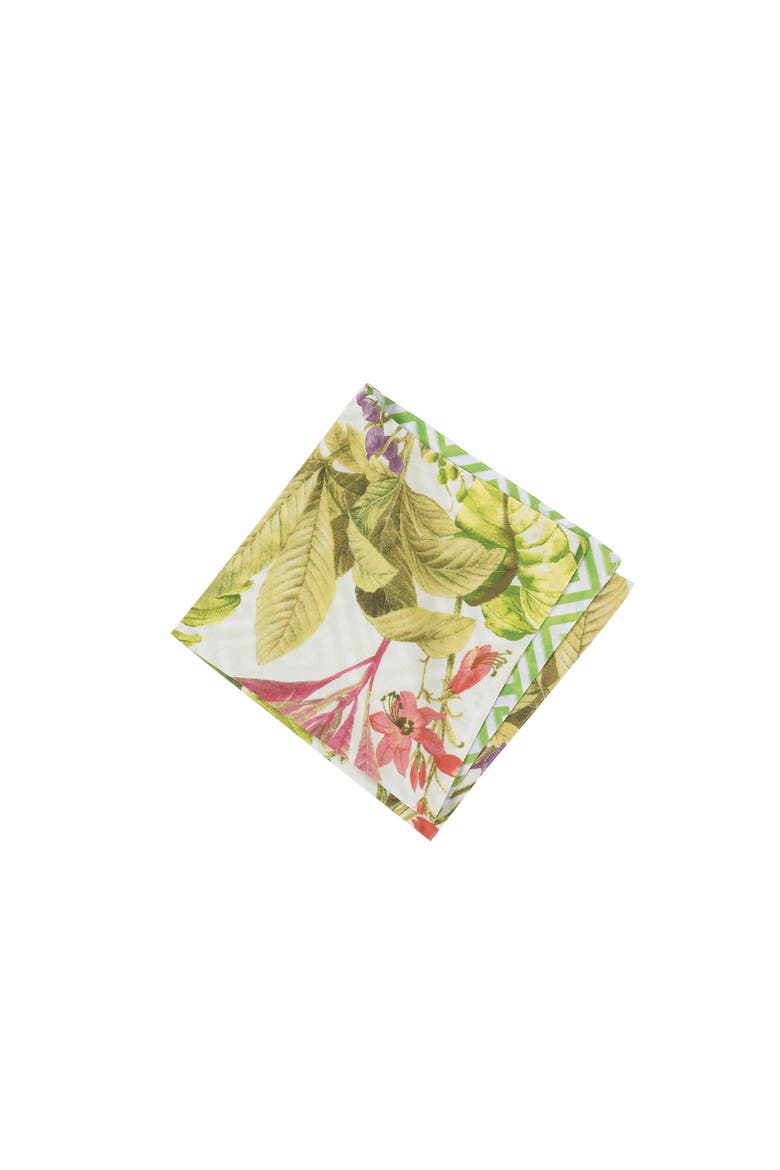 Moana Cotton Reversible Cloth Napkin Set of 6, Main, color, Green