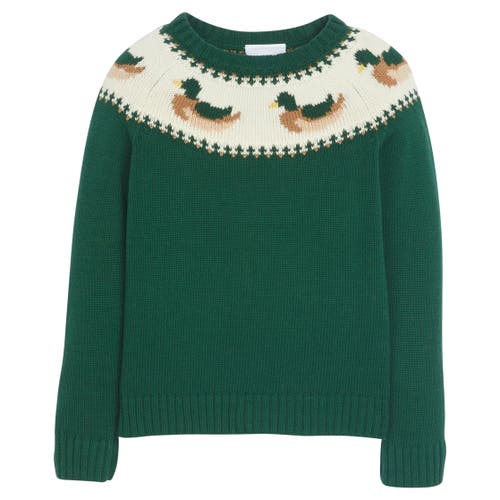 Little English Kids' Fair Isle Sweater in Mallard 