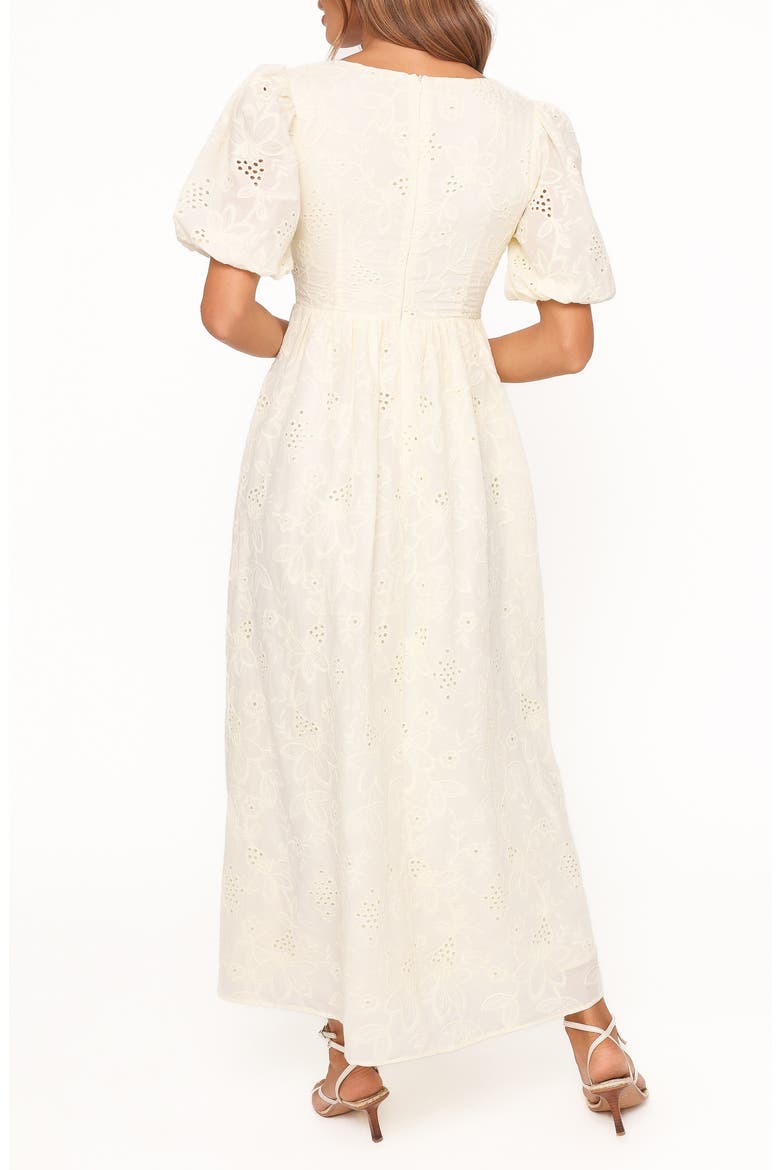 Karla Eyelet Embroidered Maxi Dress, Alternate, color, BUTTER YELLOW BRODERIE