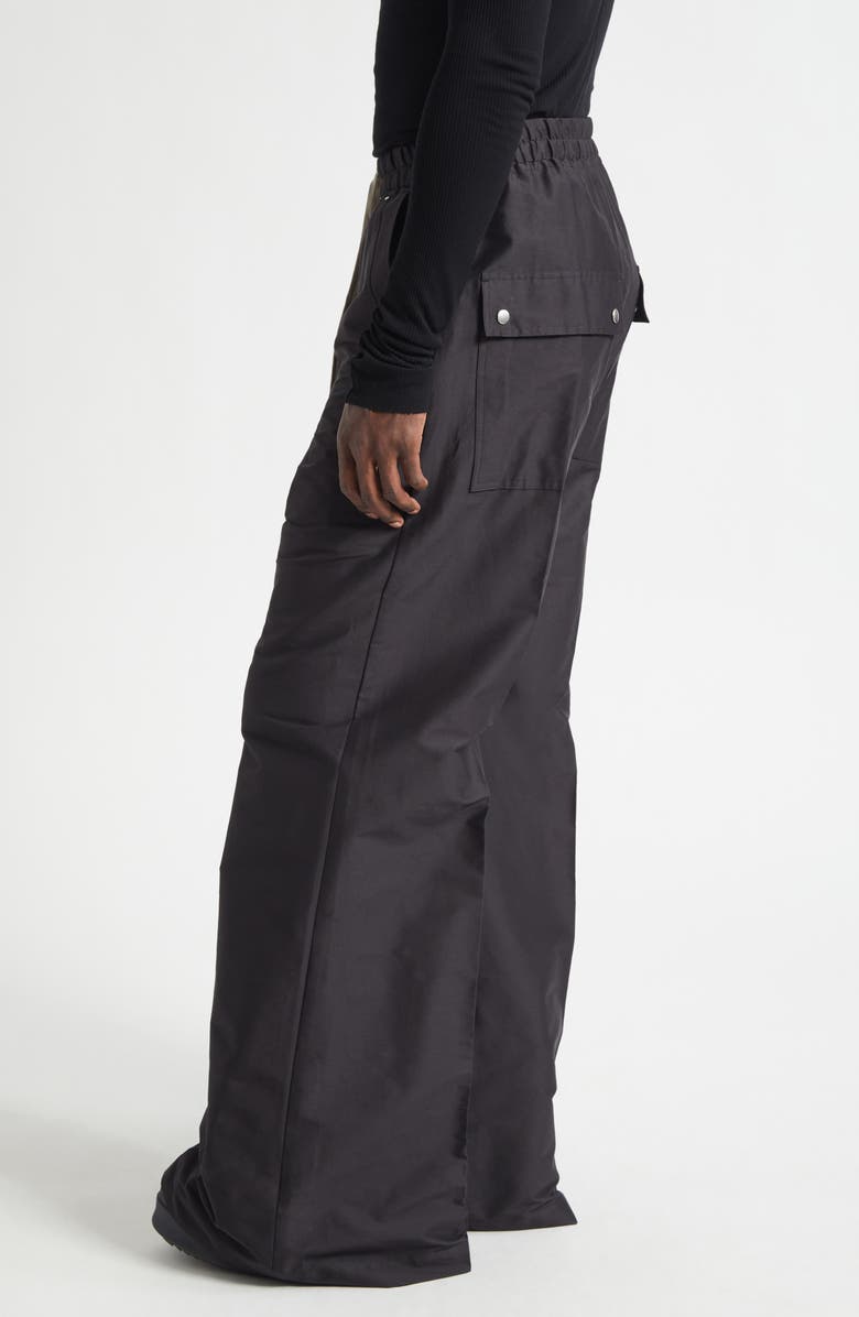 Rick Owens Bela Wide Leg Satin Pants, Alternate, color, Black