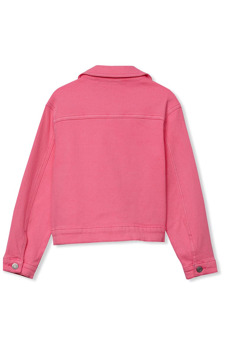 Girls Denim Jacket, Alternate, color, Pink Cotton Candy