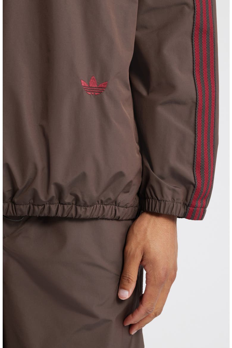 Jacquard Trim Anorak, Alternate, color, NIGHT BROWN