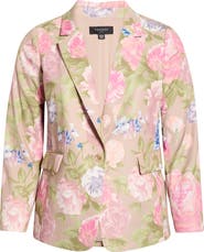 Tahari ASL Print Sateen Blazer