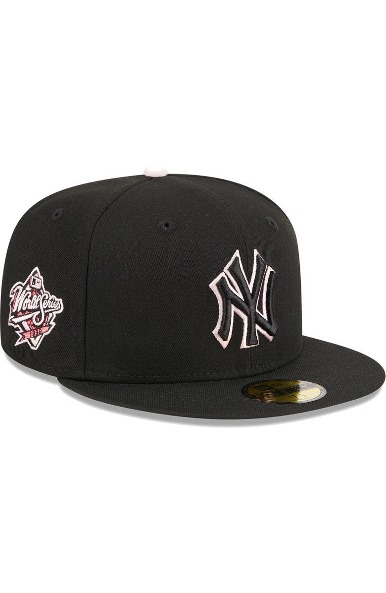 New Era Men's New Era  Black New York Yankees Pastel Undervisor 59FIFTY Fitted Hat, Main, color, 