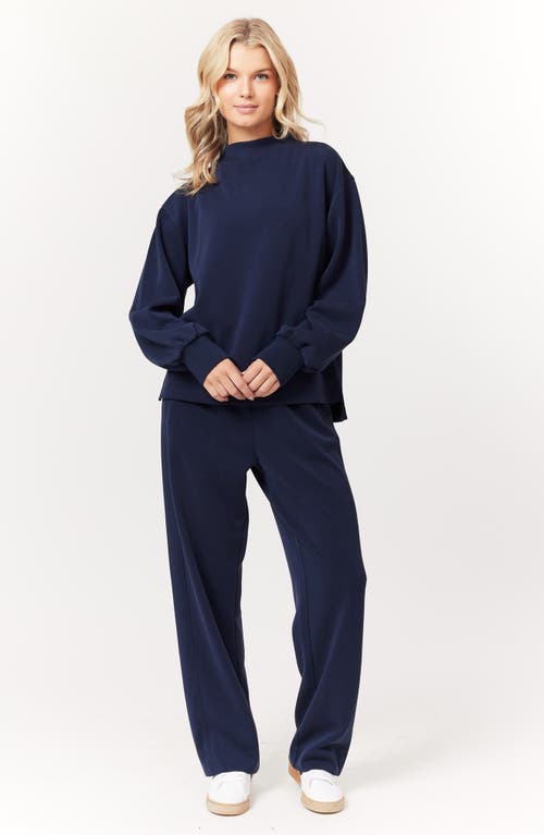 Scotch & Soda Funnel Neck Sweatshirt In Blue