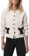 MINT VELVET Bow Detail Wool Blend Cardigan