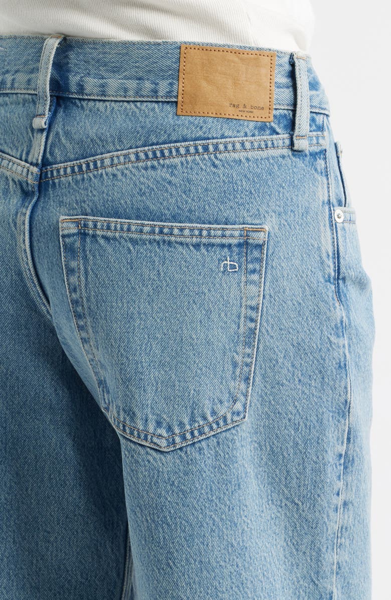 rag & bone Ariel Longer Length Denim Shorts, Alternate, color, Everglade