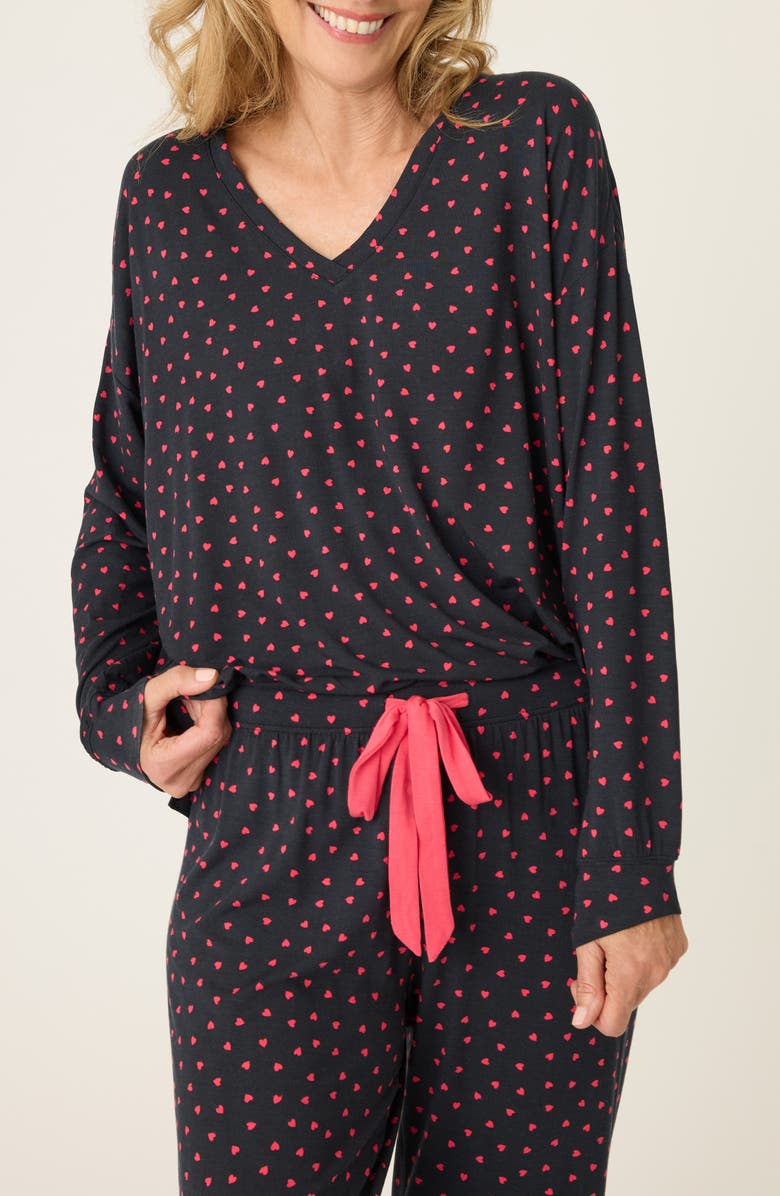 PJ Salvage Sweet Dreams Jersey Pajama Top, Main, color, 