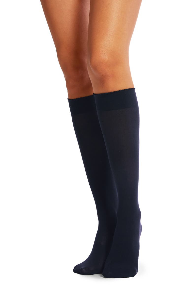 Velvet De Luxe Knee High Socks, Alternate, color, ADMIRAL