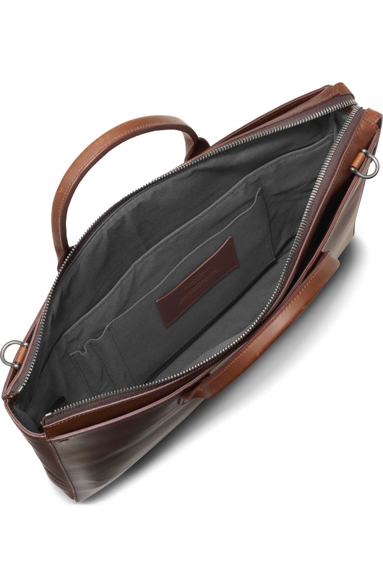 Shinola The Slim Traveler Leather Briefcase, Alternate, color,