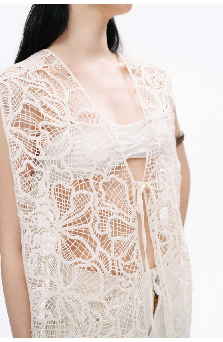 Nocturne Floral Embroidered Detailed Vest, Alternate, color, 