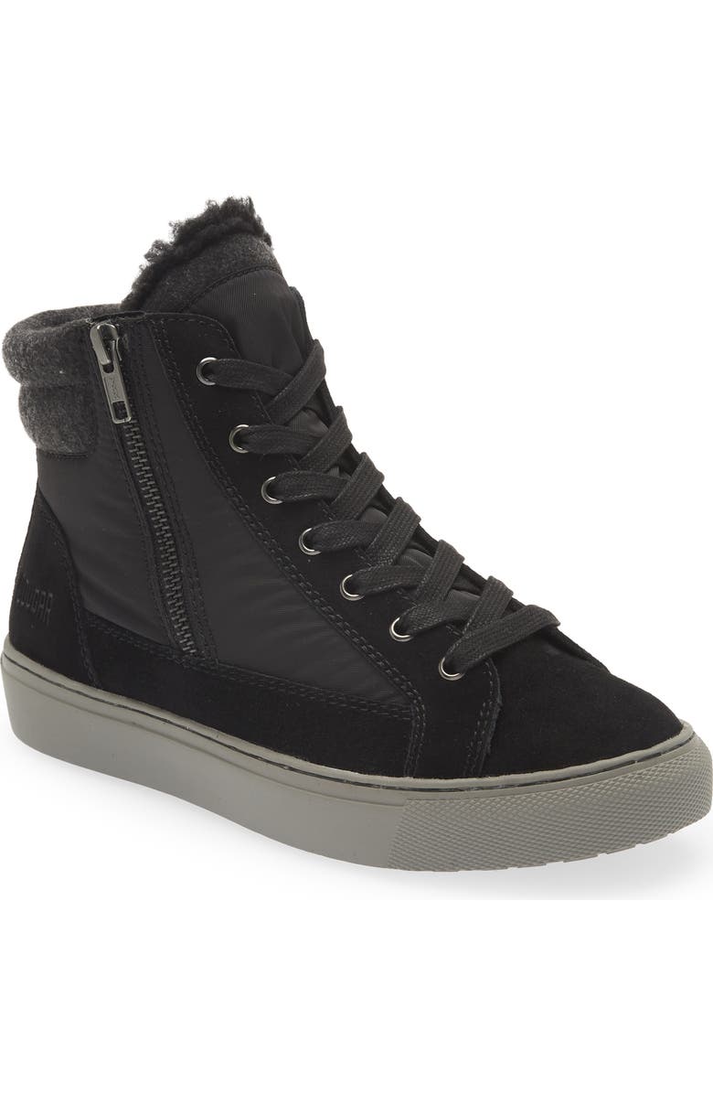 Cougar Waterproof High Top Sneaker with Faux Shearling Trim, Main, color,
