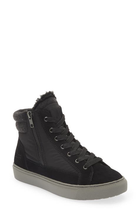 Furry high top sneakers best sale