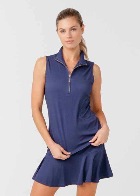 1/4 Zip Sleeveless Sport Top