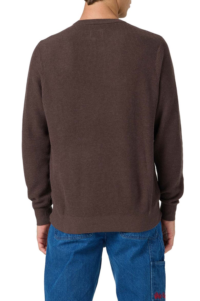 OG Roscoe Waffle Sweater, Alternate, color, HEATHER COCONUT BROWN