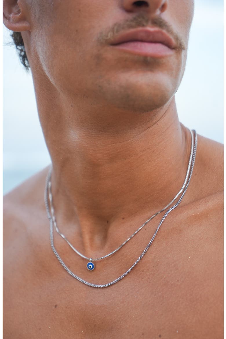 Men's Fine Curb Chain Necklace, Alternate, color, SILVER/ GOLD