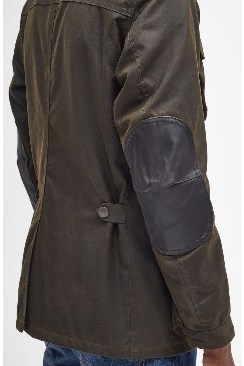 Ogston Water Resistant Waxed Cotton Jacket with Removable Quilted Bib, Alternate, color, OLIVE I
