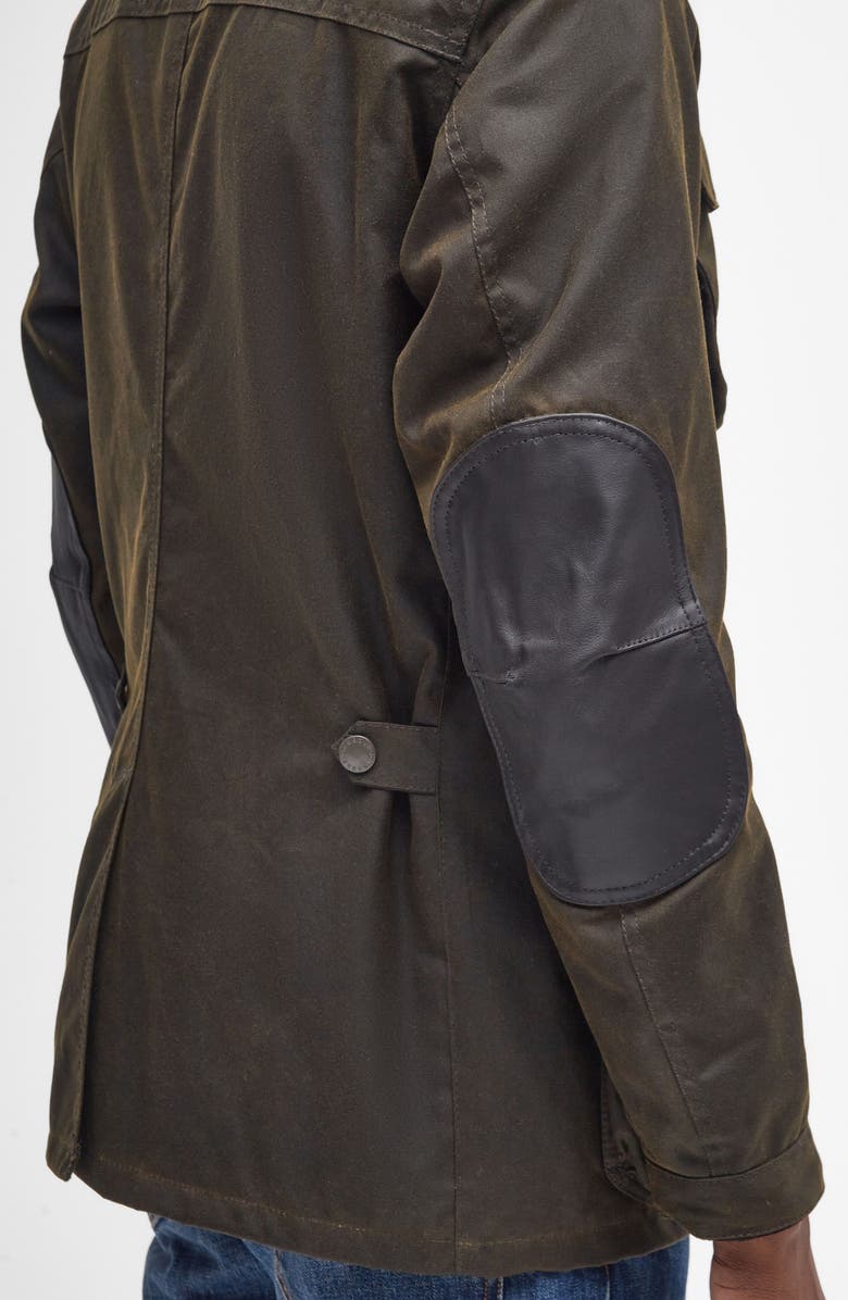 Barbour Ogston Water Resistant Waxed Cotton Jacket with Removable Quilted Bib, Alternate, color, 