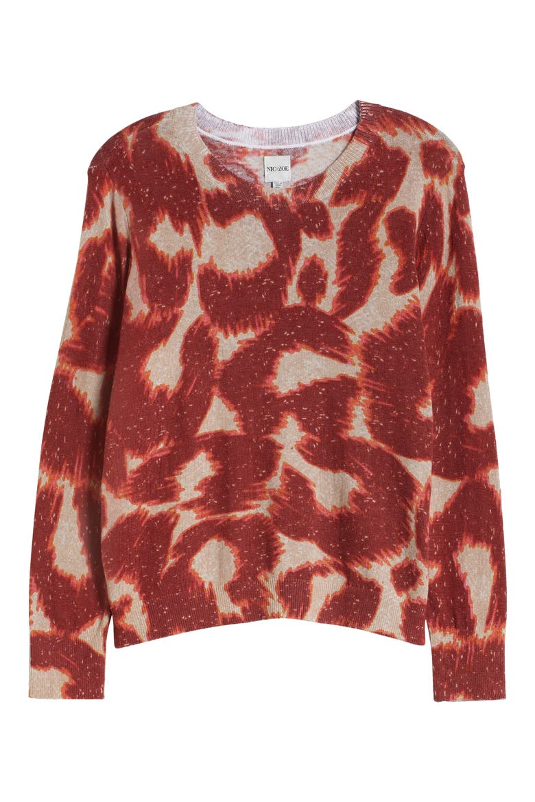 Abstract Animal Supersoft Sweater, Alternate, color, SPICE MULTI