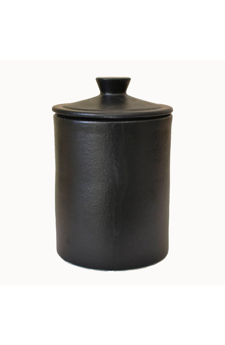 Apartment F Handcrafted Ceramic Canister, Main, color, Matte Black - Large