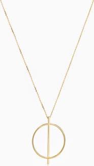Oradina 14K Gold Gallery Pendant Necklace
