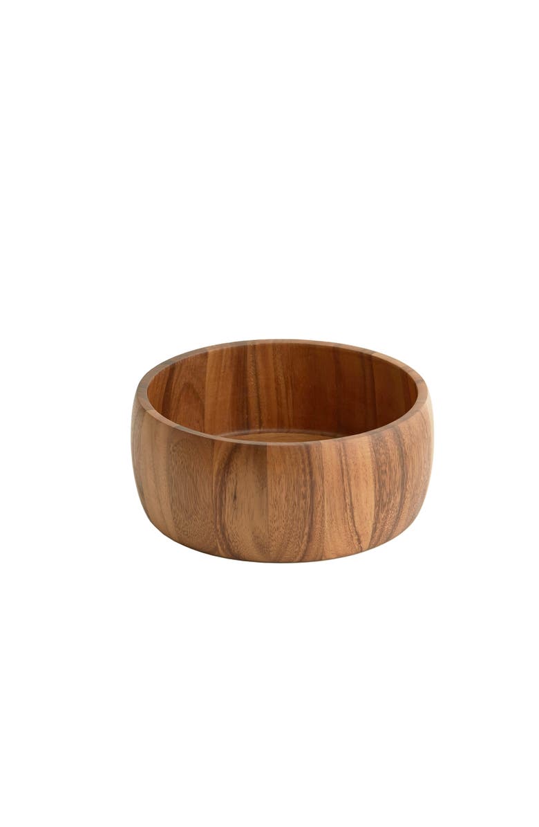 FRIELING Acacia Wood Calabash Bowl, Medium 4-Inch x 10-Inch Diameter, Main, color, Brown