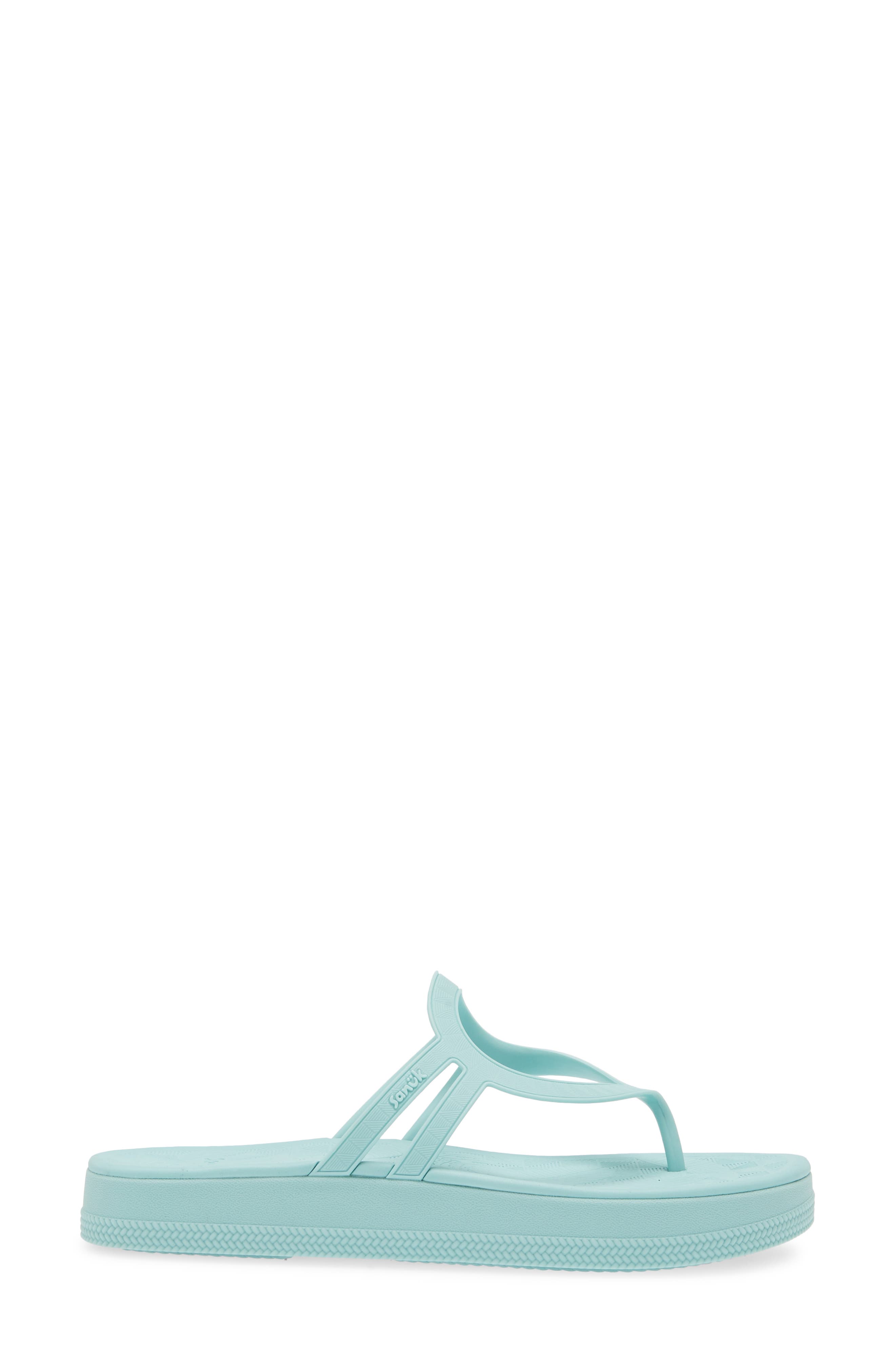 Sanuk Sunshine Platform Flip Flop, Alternate, color, Pastel Turquoise
