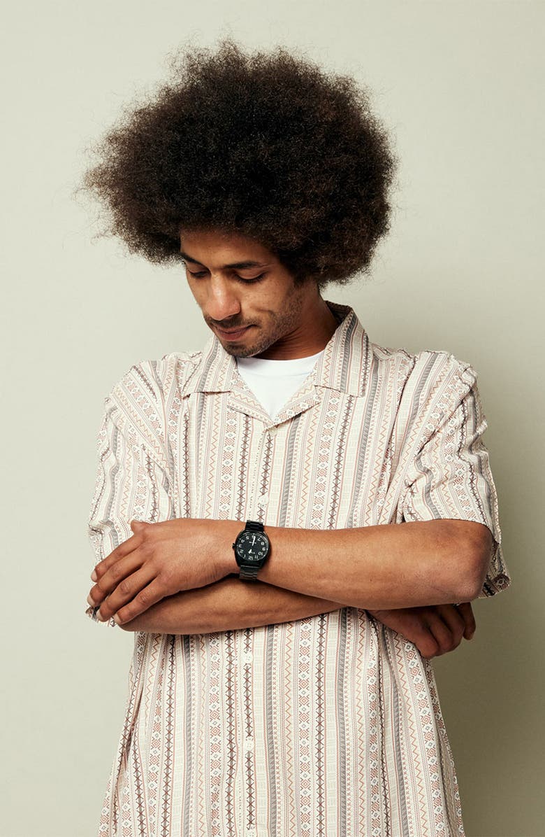 Nixon Mullet Bracelet Watch, 38mm, Alternate, color, Black / Black