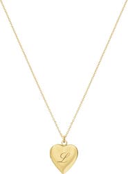 Set & Stones Roxy Heart Locked Initial Necklace