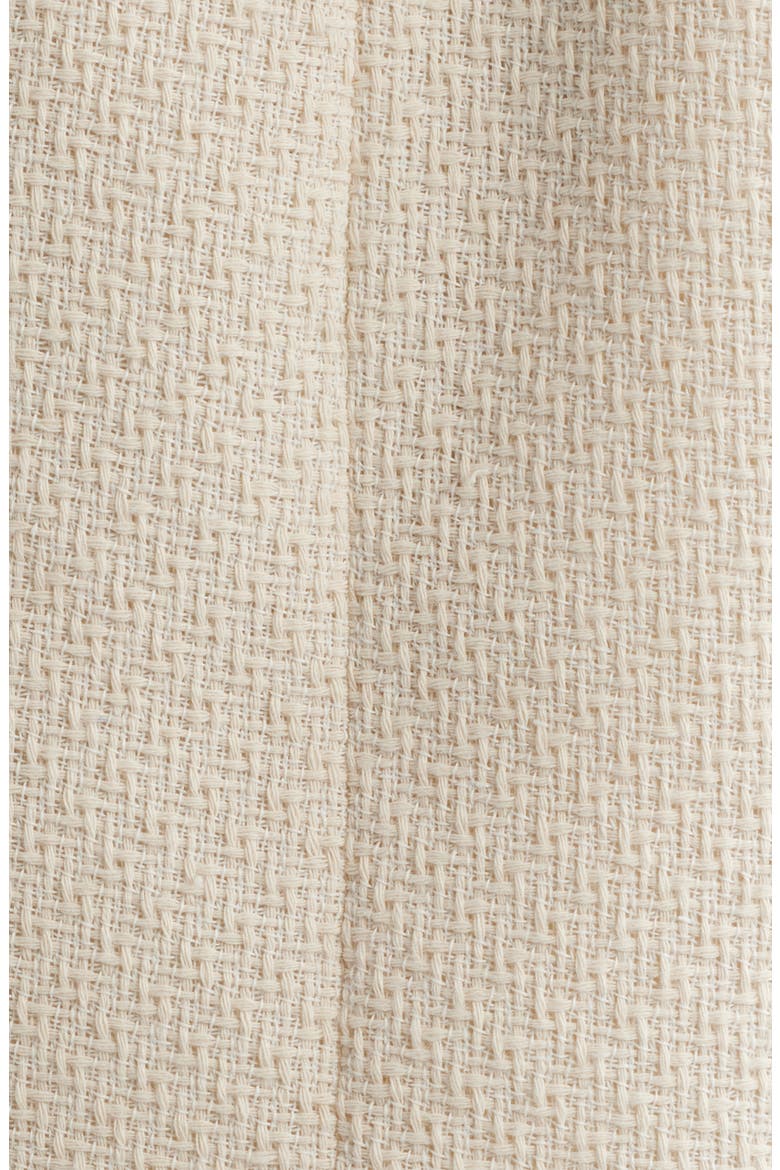 Fringe Detail Tweed Jacket, Alternate, color, ALMOND MILK