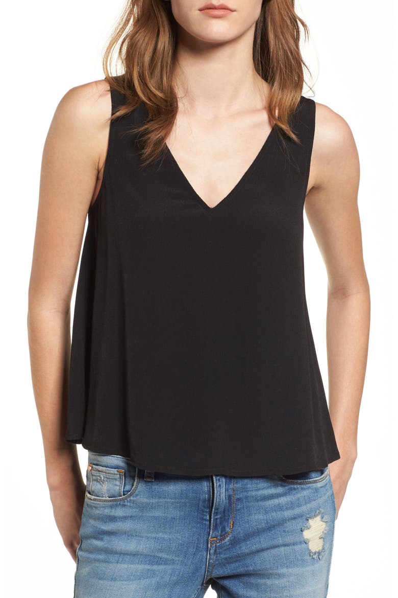 Double V Swing Tank, Main, color, BLACK