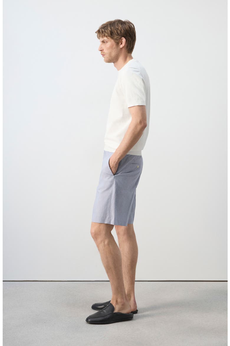 Slim Fit Cotton Blend Bermuda Shorts, Alternate, color, SKY BLUE