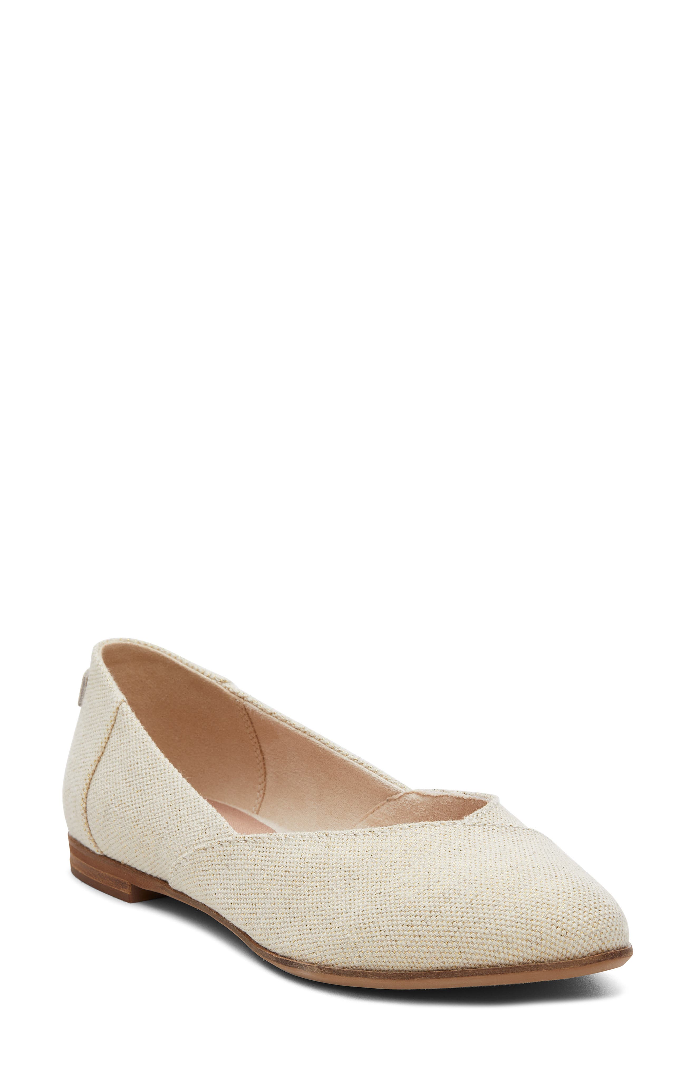 Julie Almond Toe Flat, Main, color, DESERT TAUPE SUEDE