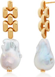 Monica Vinader Heirloom Baroque Pearl Drop Earrings