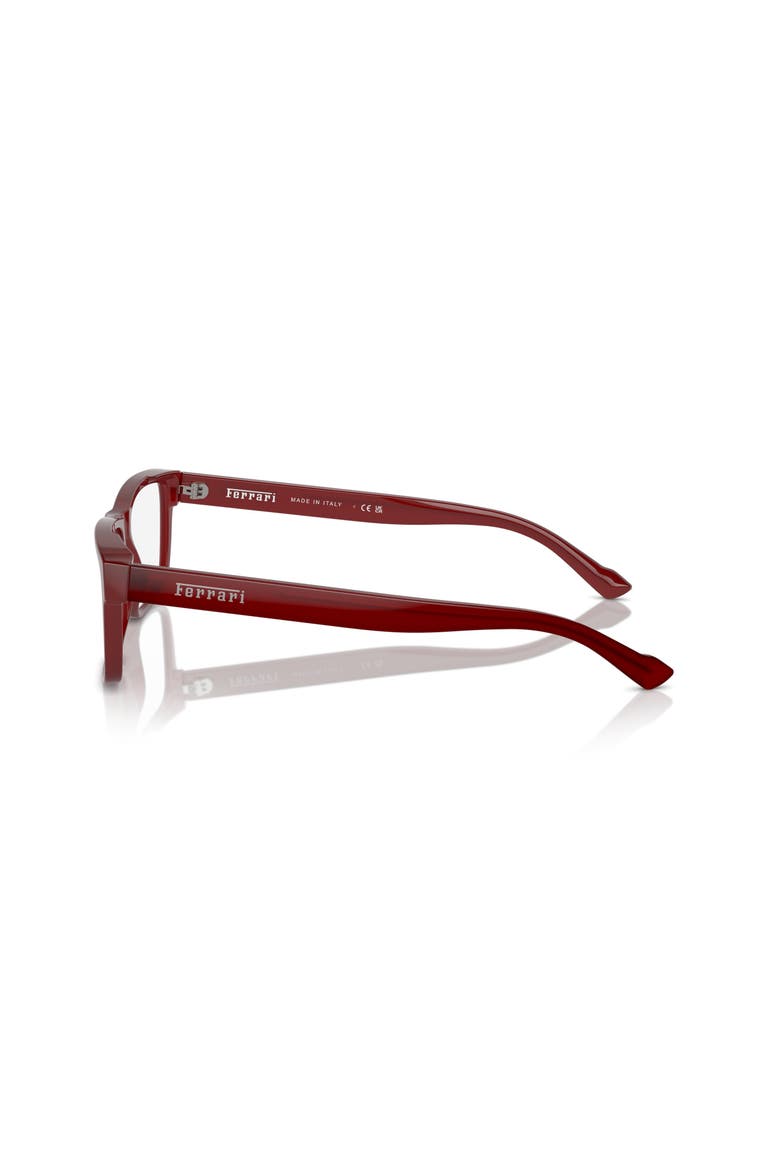 57mm Rectangle optical glasses, Alternate, color, Red