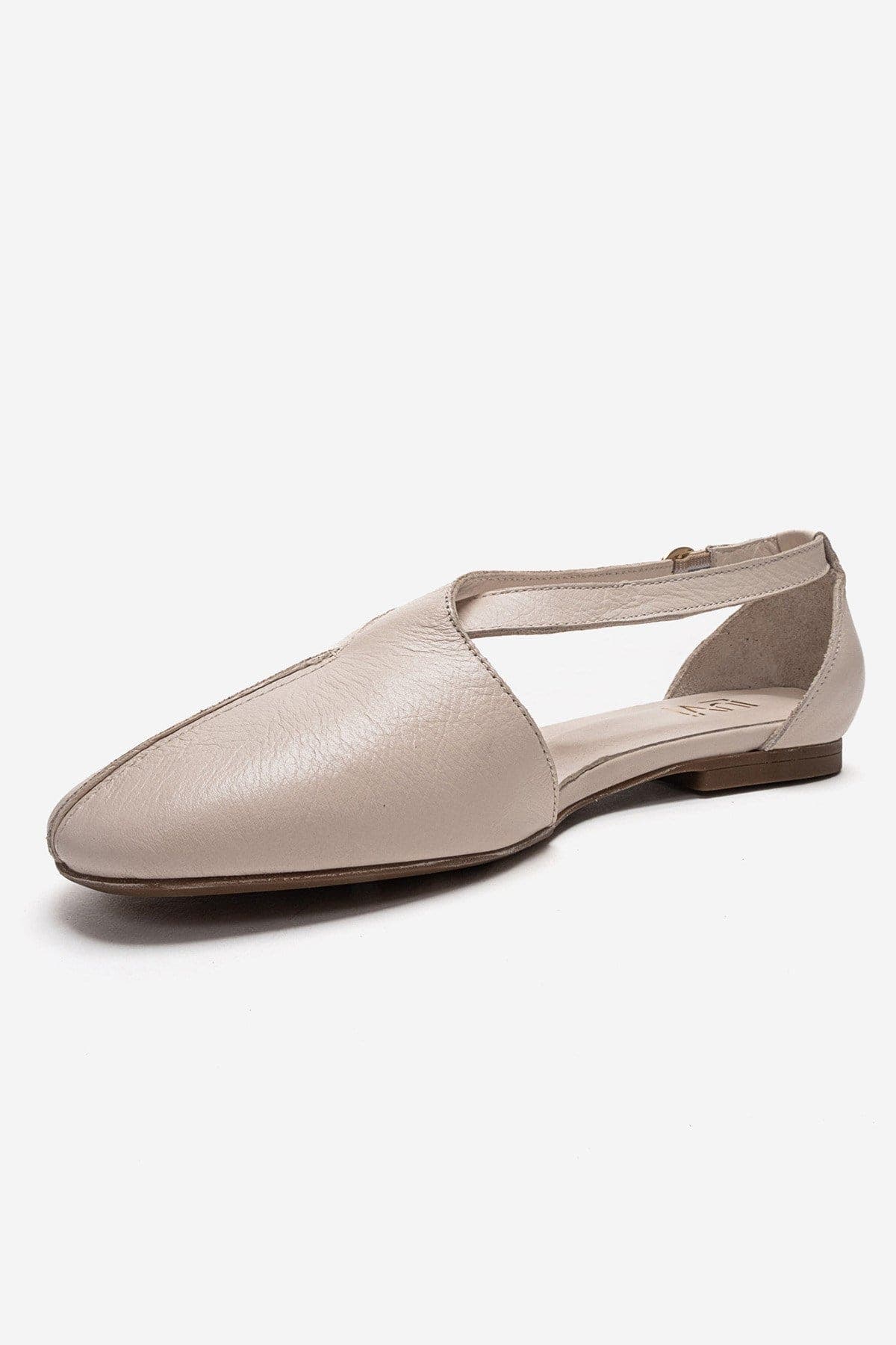 Fable Leather Side Cut Ballet Flat, Alternate, color, Beige