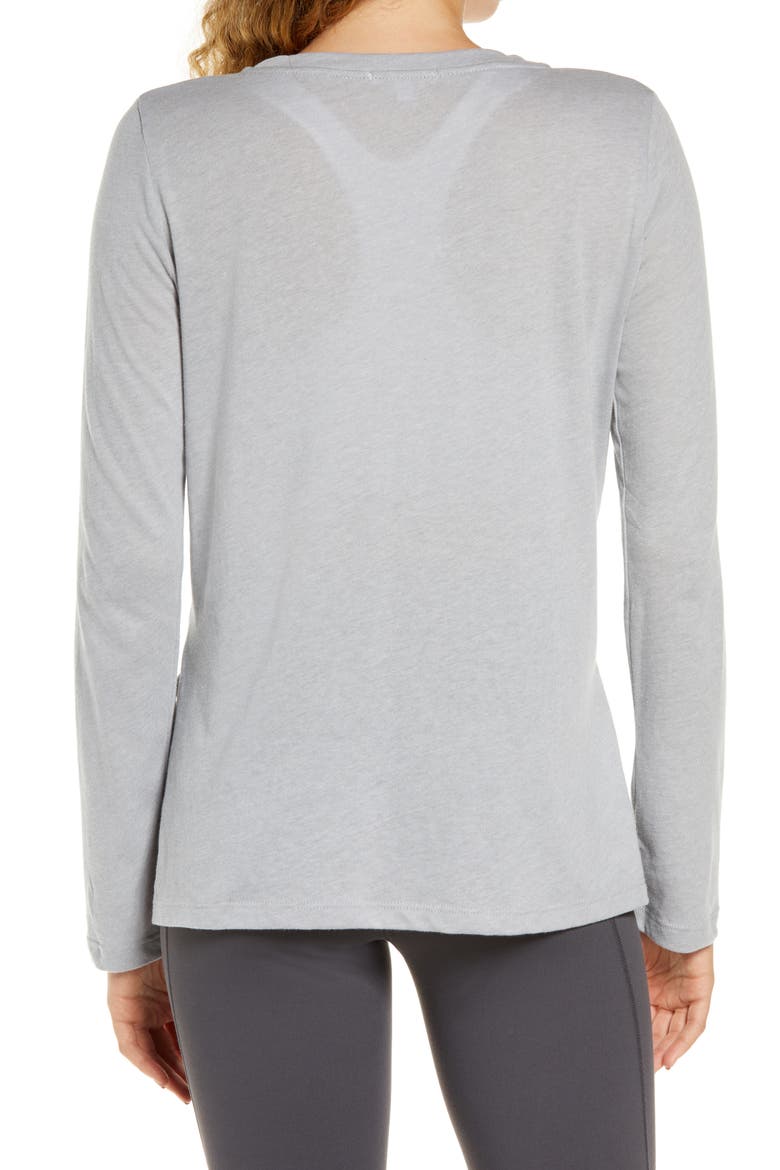 Boyfriend Long Sleeve Jersey T-Shirt, Alternate, color, HEATHER GREY